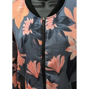 MINKPINK Midnight Romance Reversible Full Zip FloralBomber Jacket Size S NWT